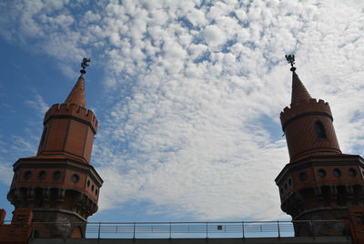 Low angle view of buildings against sky