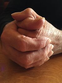 Close-up of hands