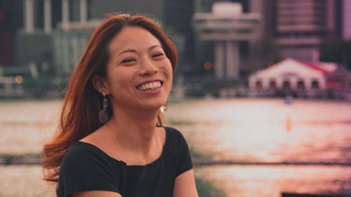 Portrait of smiling young woman