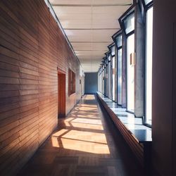 Empty corridor of building