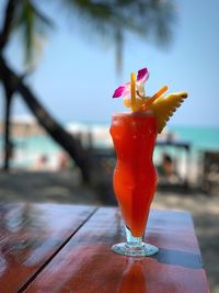 Close-up of drink on table