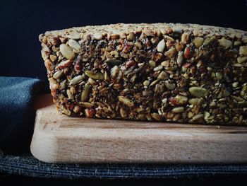 Close-up of dessert made with dry fruits