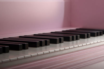 Close-up of piano keys