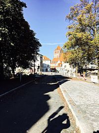 View of buildings along road