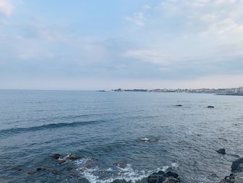 Scenic view of sea against sky