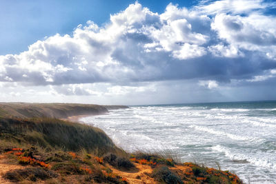 Scenic view of sea against sky