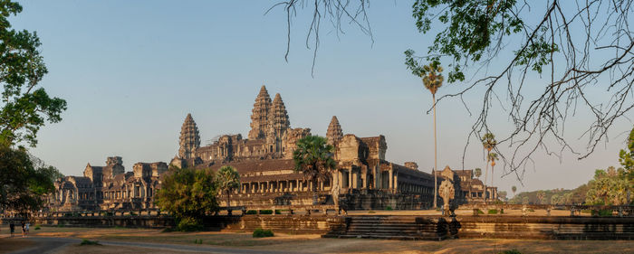 Exterior of temple against sky