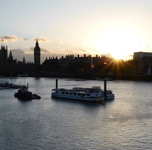 Sunset over river