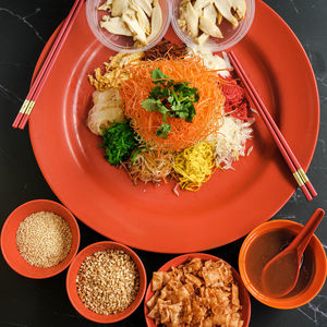 The must have dish before the main course of dinner every chinese new year. yusheng