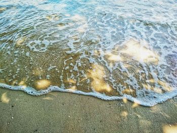 High angle view of beach