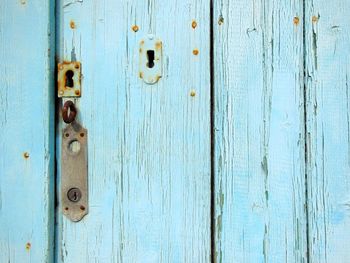 Full frame shot of old closed door