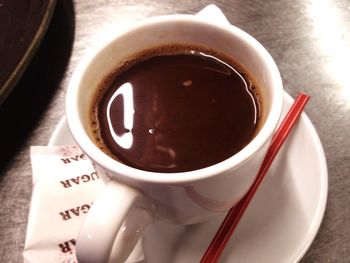 Close-up of coffee cup