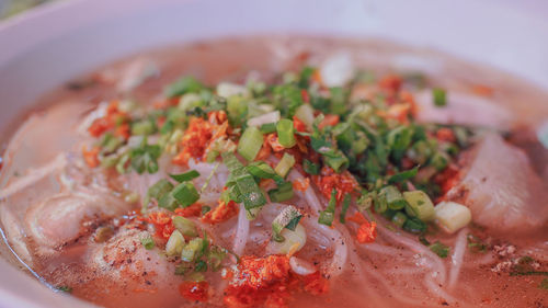 Close-up of meal served in bowl