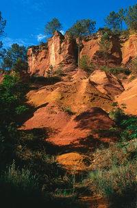 View of rock formations on landscape