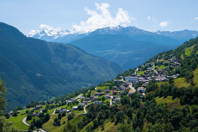 Village mund in the swiss alps