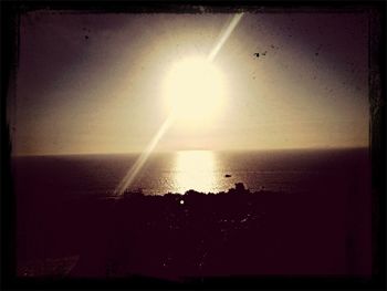 Scenic view of sunset over sea