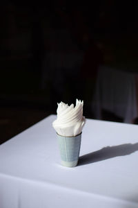 Close-up of cupcakes on table