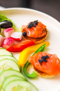 Close-up of food in plate