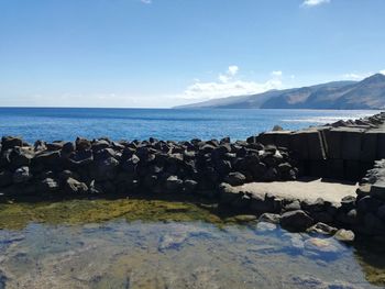 Scenic view of sea against sky