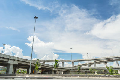 Low angle view of bridge against sky