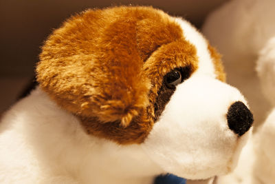 Toy depicting a dog from the side, stuffed animals