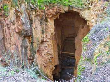 Rock formation in cave