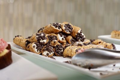 Close-up of food on table