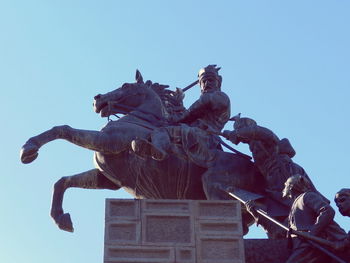 Low angle view of statue