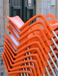 Close-up of orange building