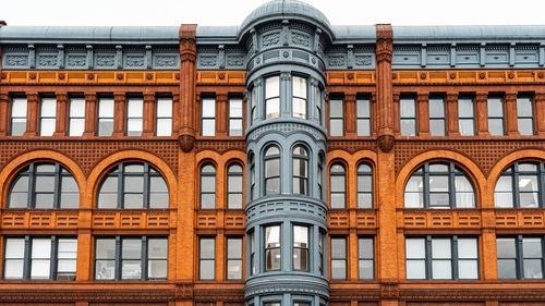 Low angle view of historic building against sky