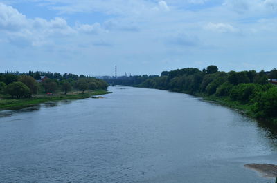 Scenic view of river against sky