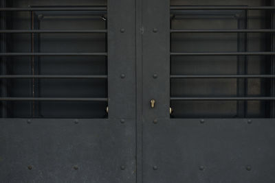 Full frame shot of closed door of building