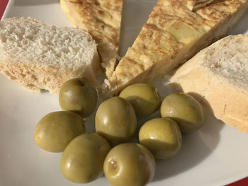 Close-up of eggs in plate