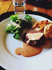 Close-up of served food
