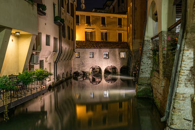 Treviso historical center at night