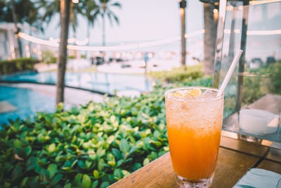 Close-up of drink on table