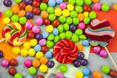 Full frame shot of multi colored candies