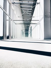 Sunlight in empty corridor of building