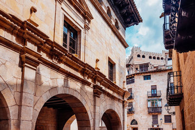 Plaza españa in the rural city and one of the most beautiful villages in spain.