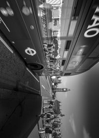 Road passing through city