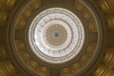 Directly below shot of illuminated ceiling