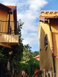 Low angle view of buildings against sky