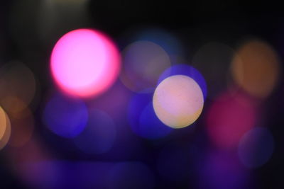 Defocused lights at night