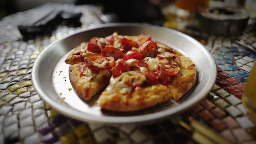 Close-up of served food