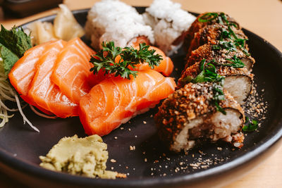 Close-up of food in plate