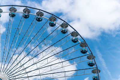 Cropped ferris wheel against the sky