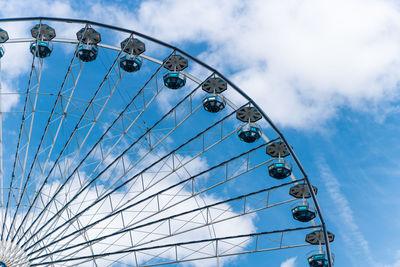 Cropped ferris wheel against the sky