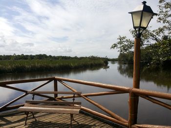 Scenic view of river against sky