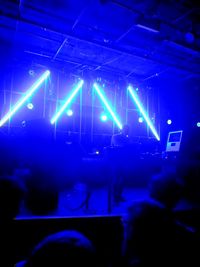 Aerial view of illuminated nightclub