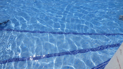 High angle view of empty swimming pool